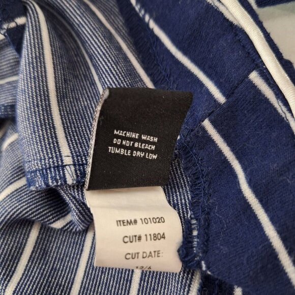 Torrid Womens Ponte Knit Blazer Navy White Striped with Piping Size 2 Business - Picture 6 of 6